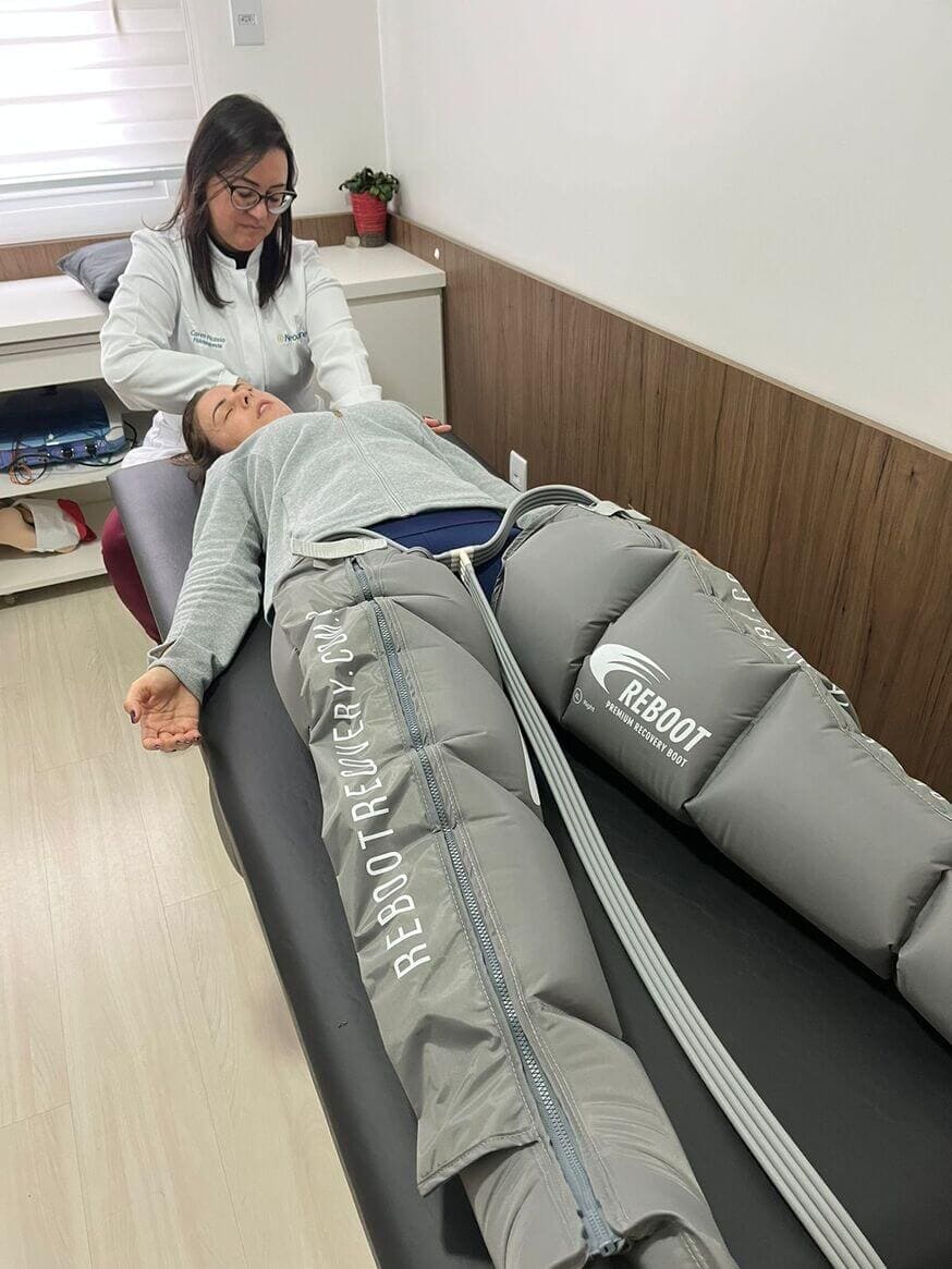 Bota, braçadeira e cinta pneumática